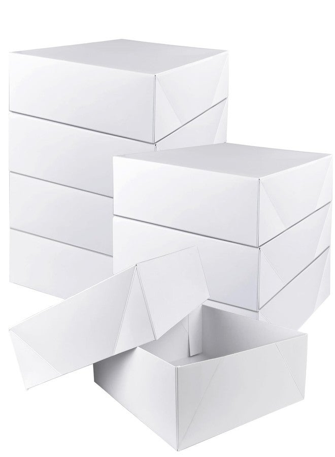 KEEPARTY 8 PCS Square White Gift Boxes with Lids Sizes 9 x 9 x 2.75 Inches for Birthdays Weddings Christmas Graduations Baby Showers and All Holidays - Image 1